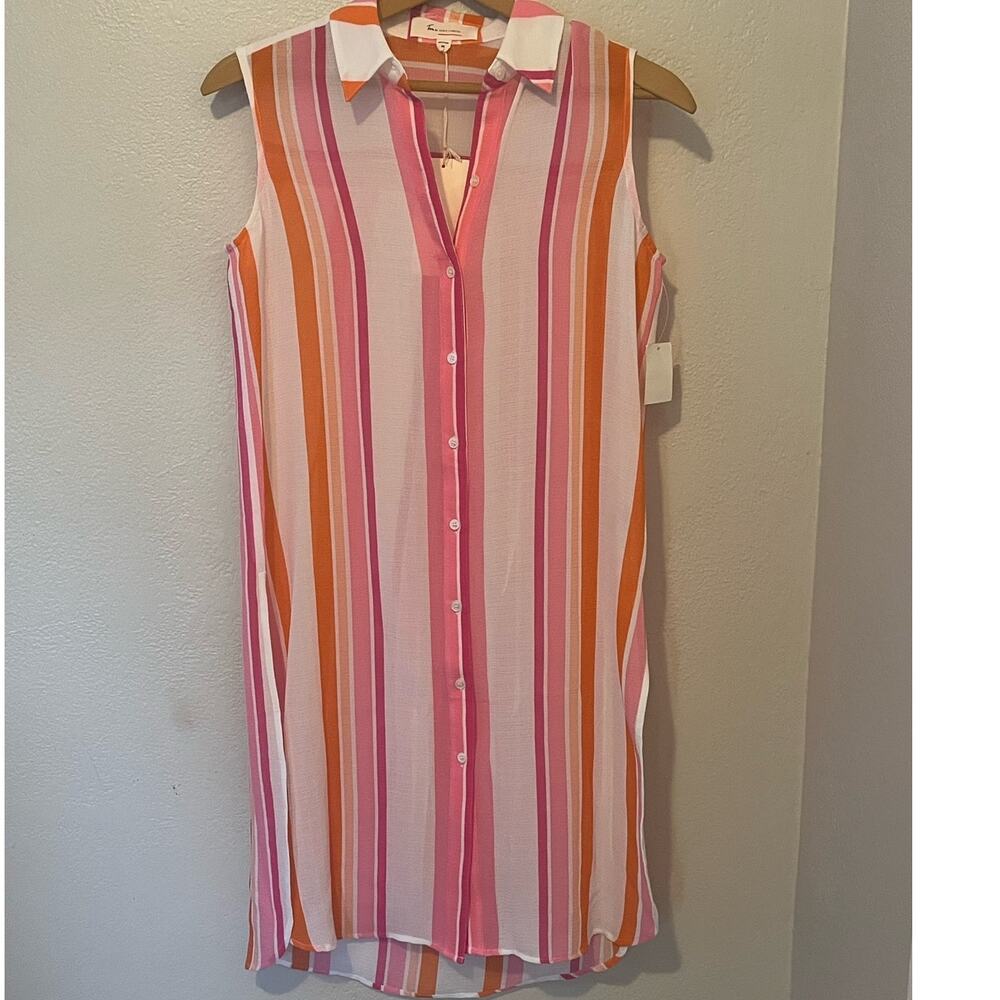 New with Tags Turo by Vince Camuto‎ Striped Sleeveless Dress/ long Tunic Size XS
